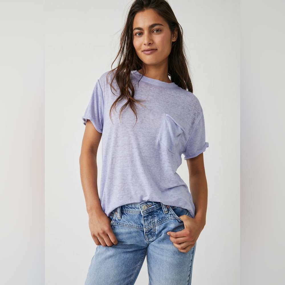 Free People We the Free Periwinkle Vella Tee